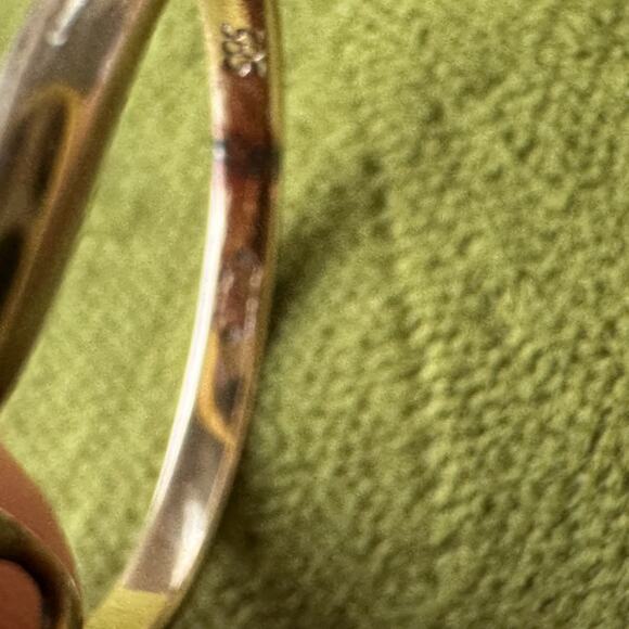 Vintage 14 K flower ruby and sapphire ring - Picture 8 of 9